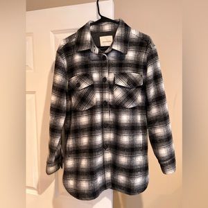 Thread and Supply Black/Gray/Cream Shacket sz Small